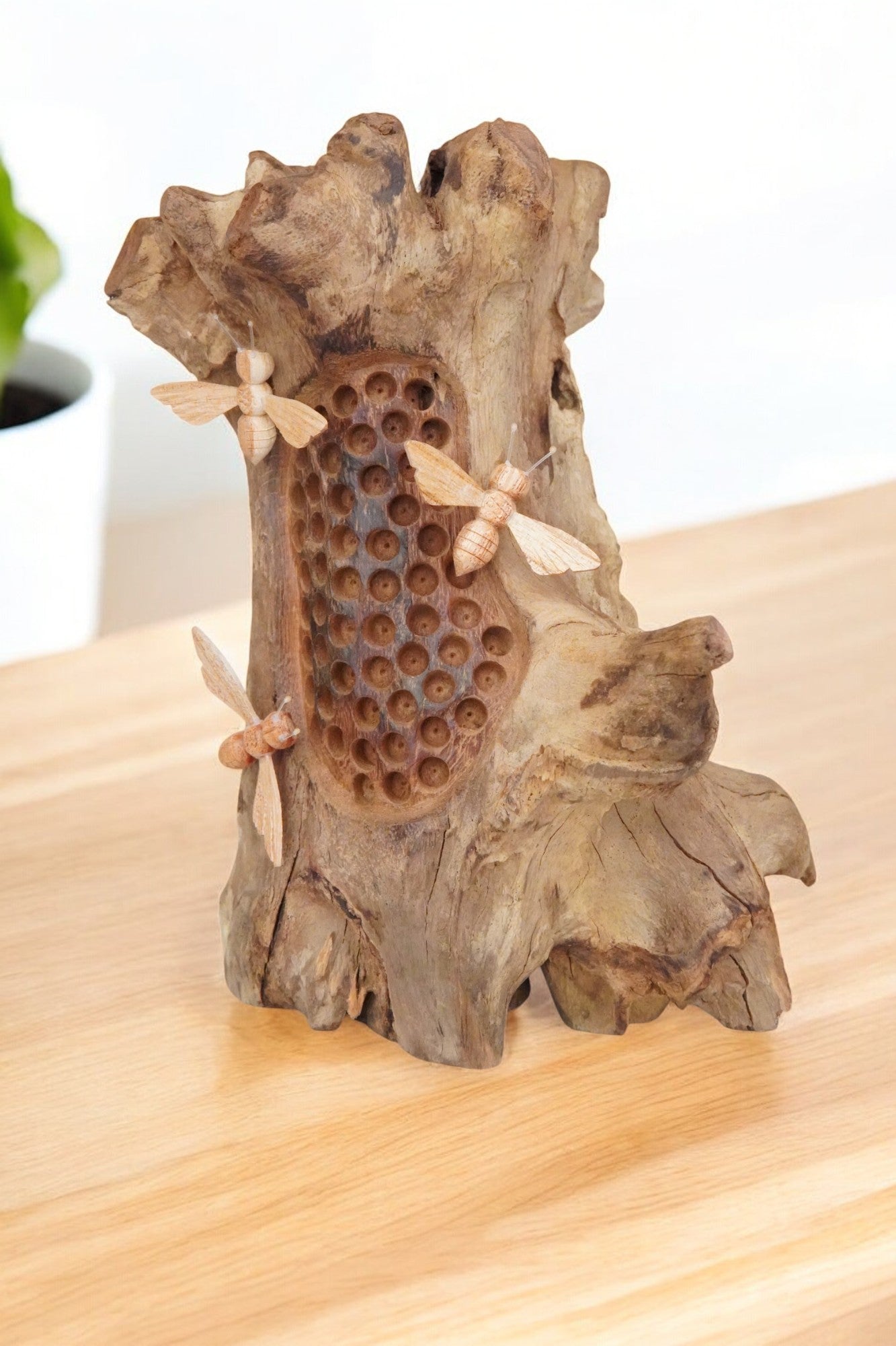 3 bees and a hive